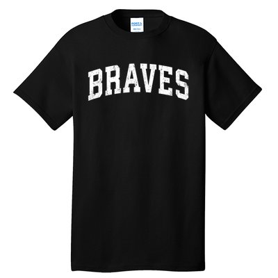 Braves Mascot Vintage Athletic Sports Name Design Gift Tall T-Shirt