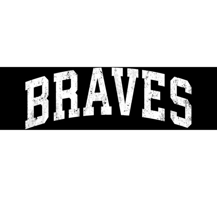 Braves Mascot Vintage Athletic Sports Name Design Gift Bumper Sticker