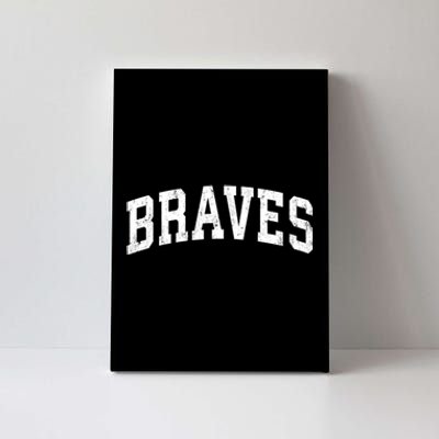 Braves Mascot Vintage Athletic Sports Name Design Gift Canvas