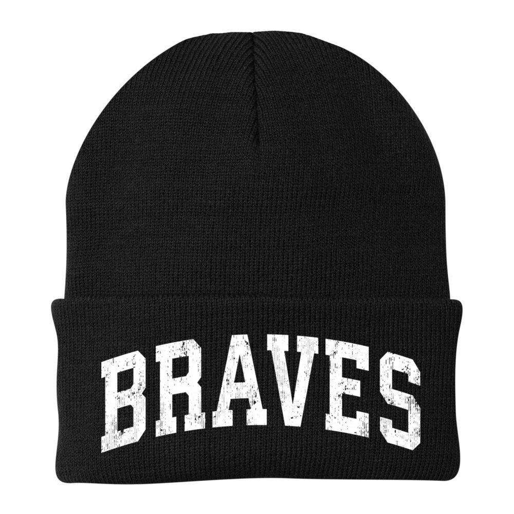 Braves Mascot Vintage Athletic Sports Name Design Gift Beanie
