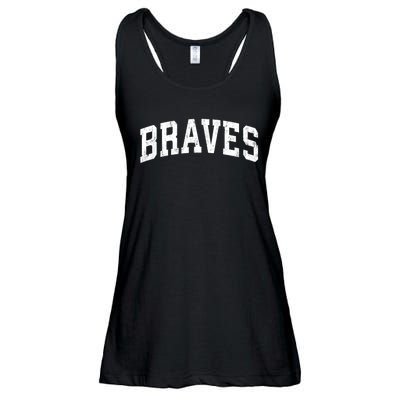 Braves Mascot Vintage Athletic Sports Name Design Gift Ladies Essential Flowy Tank