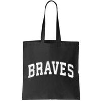 Braves Mascot Vintage Athletic Sports Name Design Gift Tote Bag