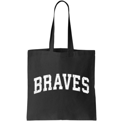 Braves Mascot Vintage Athletic Sports Name Design Gift Tote Bag