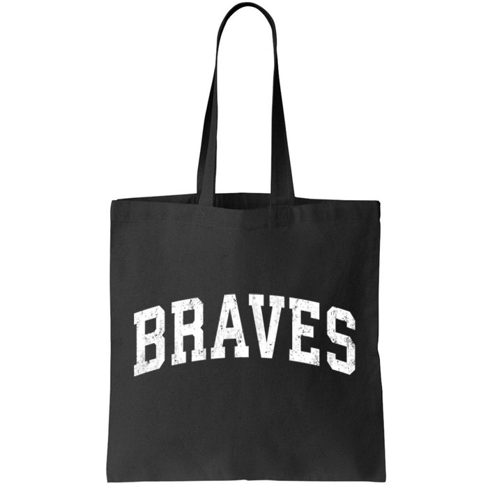 Braves Mascot Vintage Athletic Sports Name Design Gift Tote Bag