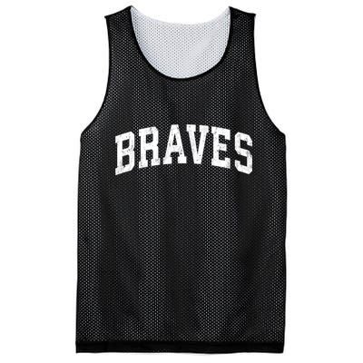 Braves Mascot Vintage Athletic Sports Name Design Gift Mesh Reversible Basketball Jersey Tank