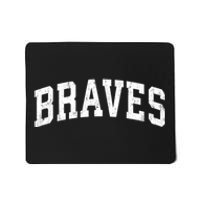 Braves Mascot Vintage Athletic Sports Name Design Gift Mousepad