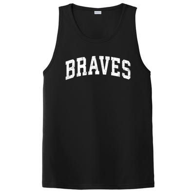 Braves Mascot Vintage Athletic Sports Name Design Gift PosiCharge Competitor Tank