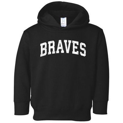 Braves Mascot Vintage Athletic Sports Name Design Gift Toddler Hoodie