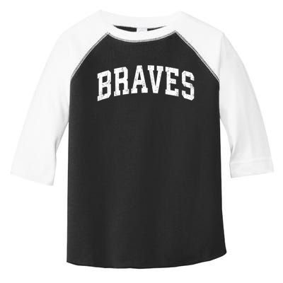 Braves Mascot Vintage Athletic Sports Name Design Gift Toddler Fine Jersey T-Shirt