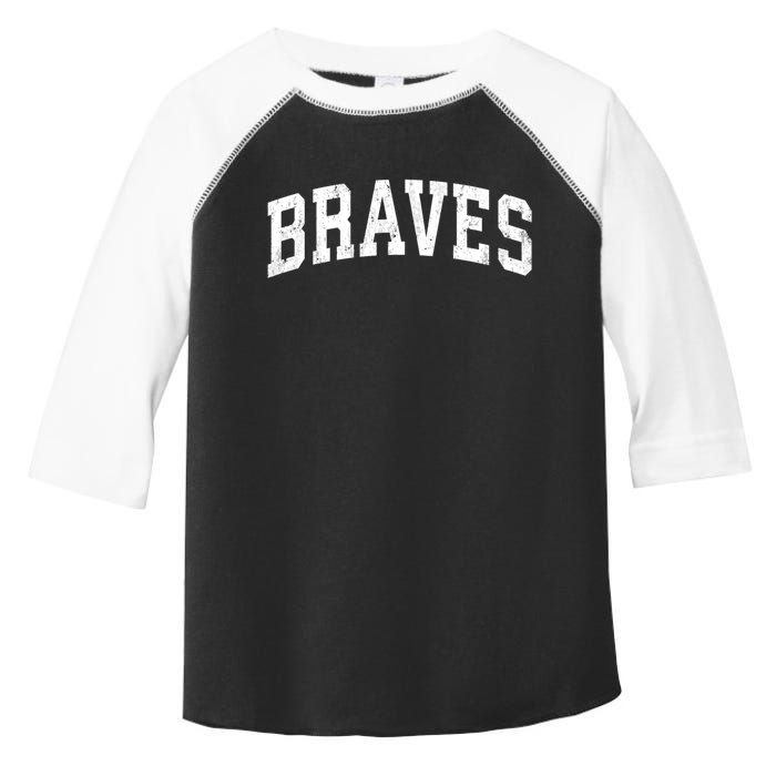 Braves Mascot Vintage Athletic Sports Name Design Gift Toddler Fine Jersey T-Shirt