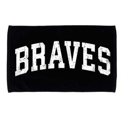 Braves Mascot Vintage Athletic Sports Name Design Gift Microfiber Hand Towel