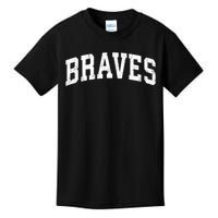 Braves Mascot Vintage Athletic Sports Name Design Gift Kids T-Shirt