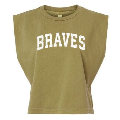 Braves Mascot Vintage Athletic Sports Name Design Gift Garment-Dyed Women's Muscle Tee