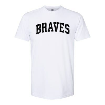 Braves Mascot Vintage Athletic Sports Name Design Gift Softstyle CVC T-Shirt