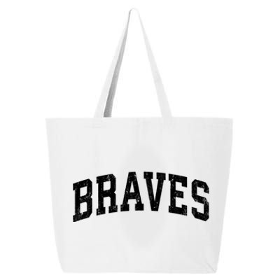 Braves Mascot Vintage Athletic Sports Name Design Gift 25L Jumbo Tote