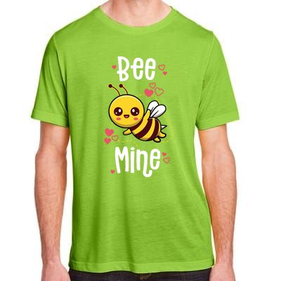 Bee Mine Valentines Day Pun Cute Bee Honey Beekeeper Funny Gift Adult ChromaSoft Performance T-Shirt