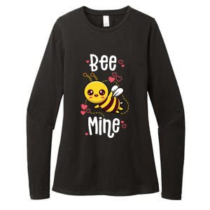 Bee Mine Valentines Day Pun Cute Bee Honey Beekeeper Funny Gift Womens CVC Long Sleeve Shirt