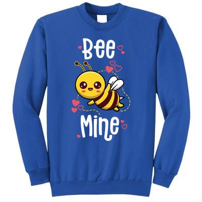 Bee Mine Valentines Day Pun Cute Bee Honey Beekeeper Funny Gift Sweatshirt