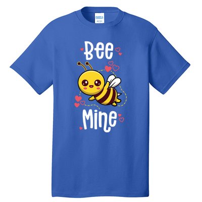 Bee Mine Valentines Day Pun Cute Bee Honey Beekeeper Funny Gift Tall T-Shirt