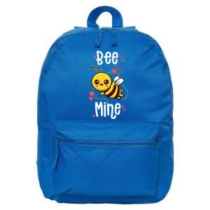 Bee Mine Valentines Day Pun Cute Bee Honey Beekeeper Funny Gift 16 in Basic Backpack