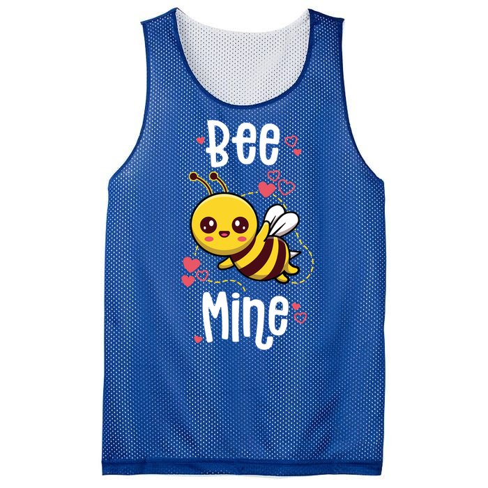 Bee Mine Valentines Day Pun Cute Bee Honey Beekeeper Funny Gift Mesh Reversible Basketball Jersey Tank