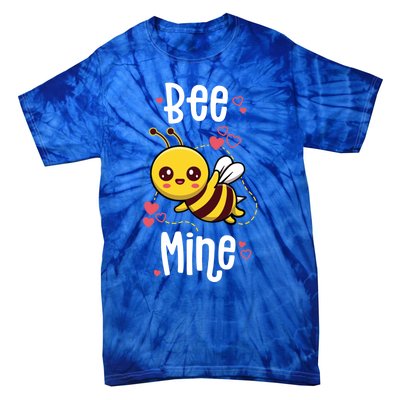 Bee Mine Valentines Day Pun Cute Bee Honey Beekeeper Funny Gift Tie-Dye T-Shirt