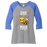 Bee Mine Valentines Day Pun Cute Bee Honey Beekeeper Funny Gift Women's Tri-Blend 3/4-Sleeve Raglan Shirt