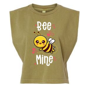 Bee Mine Valentines Day Pun Cute Bee Honey Beekeeper Funny Gift Garment-Dyed Women's Muscle Tee