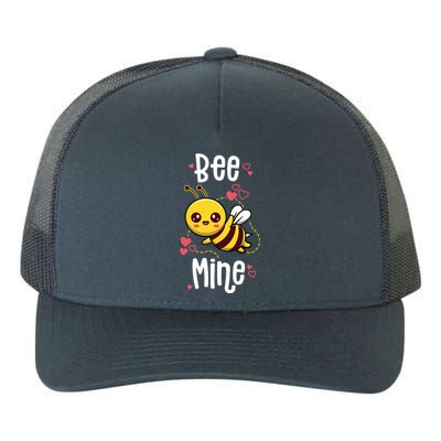 Bee Mine Valentines Day Pun Cute Bee Honey Beekeeper Funny Gift Yupoong Adult 5-Panel Trucker Hat