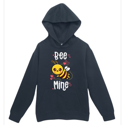 Bee Mine Valentines Day Pun Cute Bee Honey Beekeeper Funny Gift Urban Pullover Hoodie