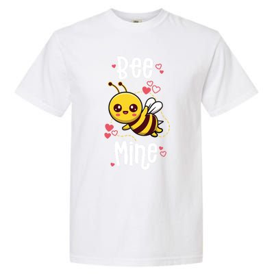 Bee Mine Valentines Day Pun Cute Bee Honey Beekeeper Funny Gift Garment-Dyed Heavyweight T-Shirt