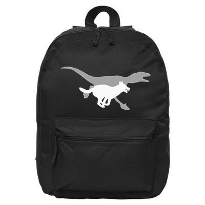 Belgian Malinois Velociraptor Maliraptor Running 16 in Basic Backpack