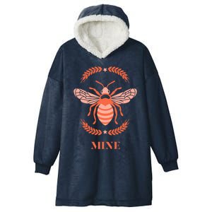 Bee Mine Valentine's Day Gift Hooded Wearable Blanket