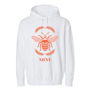 Bee Mine Valentine's Day Gift Garment-Dyed Fleece Hoodie