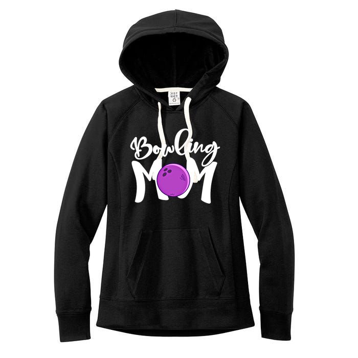 Bowling Mom Vintage Mama Bowling Mothers Day Bowling Mom Funny Gift Women's Fleece Hoodie