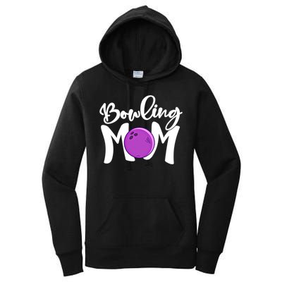 Bowling Mom Vintage Mama Bowling Mothers Day Bowling Mom Funny Gift Women's Pullover Hoodie