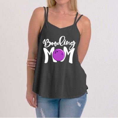 Bowling Mom Vintage Mama Bowling Mothers Day Bowling Mom Funny Gift Women's Strappy Tank