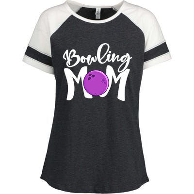 Bowling Mom Vintage Mama Bowling Mothers Day Bowling Mom Funny Gift Enza Ladies Jersey Colorblock Tee