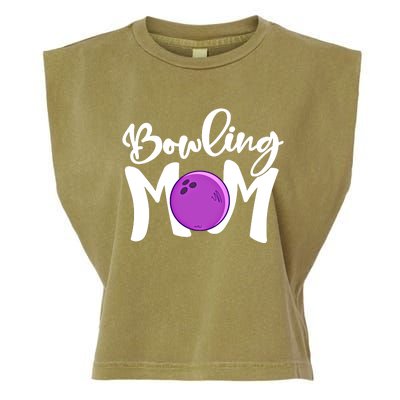 Bowling Mom Vintage Mama Bowling Mothers Day Bowling Mom Funny Gift Garment-Dyed Women's Muscle Tee