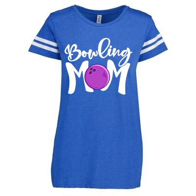 Bowling Mom Vintage Mama Bowling Mothers Day Bowling Mom Funny Gift Enza Ladies Jersey Football T-Shirt