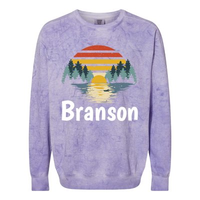 Branson Missouri Vacation Family Group Gift Colorblast Crewneck Sweatshirt