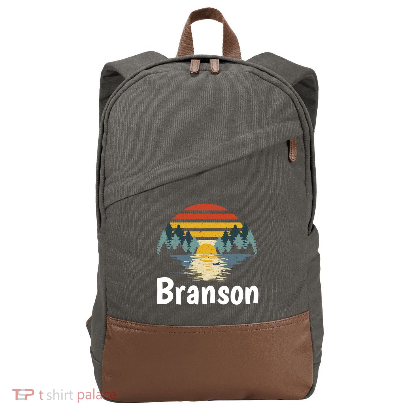 Branson Missouri Vacation Family Group Gift Cotton Canvas Backpack