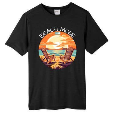 Beach Mode Vacy Mode Beach Life Vintage Sunset Beach Trip Vacation Mode Tall Fusion ChromaSoft Performance T-Shirt