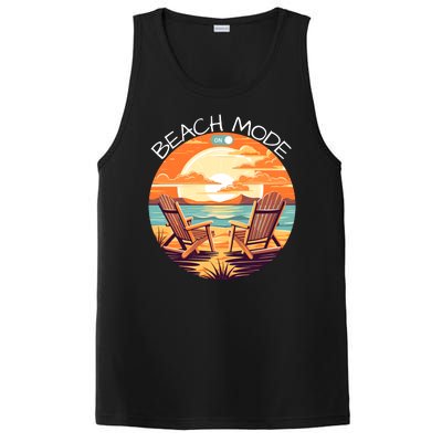 Beach Mode Vacy Mode Beach Life Vintage Sunset Beach Trip Vacation Mode PosiCharge Competitor Tank