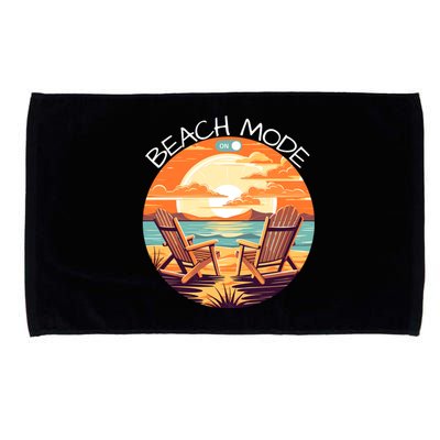 Beach Mode Vacy Mode Beach Life Vintage Sunset Beach Trip Vacation Mode Microfiber Hand Towel