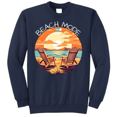 Beach Mode Vacy Mode Beach Life Vintage Sunset Beach Trip Vacation Mode Sweatshirt