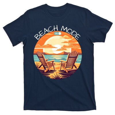 Beach Mode Vacy Mode Beach Life Vintage Sunset Beach Trip Vacation Mode T-Shirt