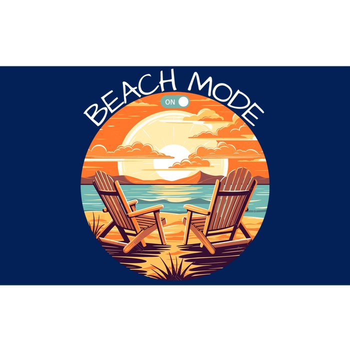 Beach Mode Vacy Mode Beach Life Vintage Sunset Beach Trip Vacation Mode Bumper Sticker