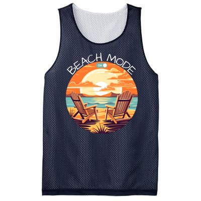 Beach Mode Vacy Mode Beach Life Vintage Sunset Beach Trip Vacation Mode Mesh Reversible Basketball Jersey Tank