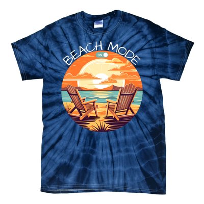 Beach Mode Vacy Mode Beach Life Vintage Sunset Beach Trip Vacation Mode Tie-Dye T-Shirt